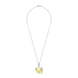 Серебряный кулон Слон Желтый с эмалью и Swarovski (14х17) Арт. 5549uuk3-1