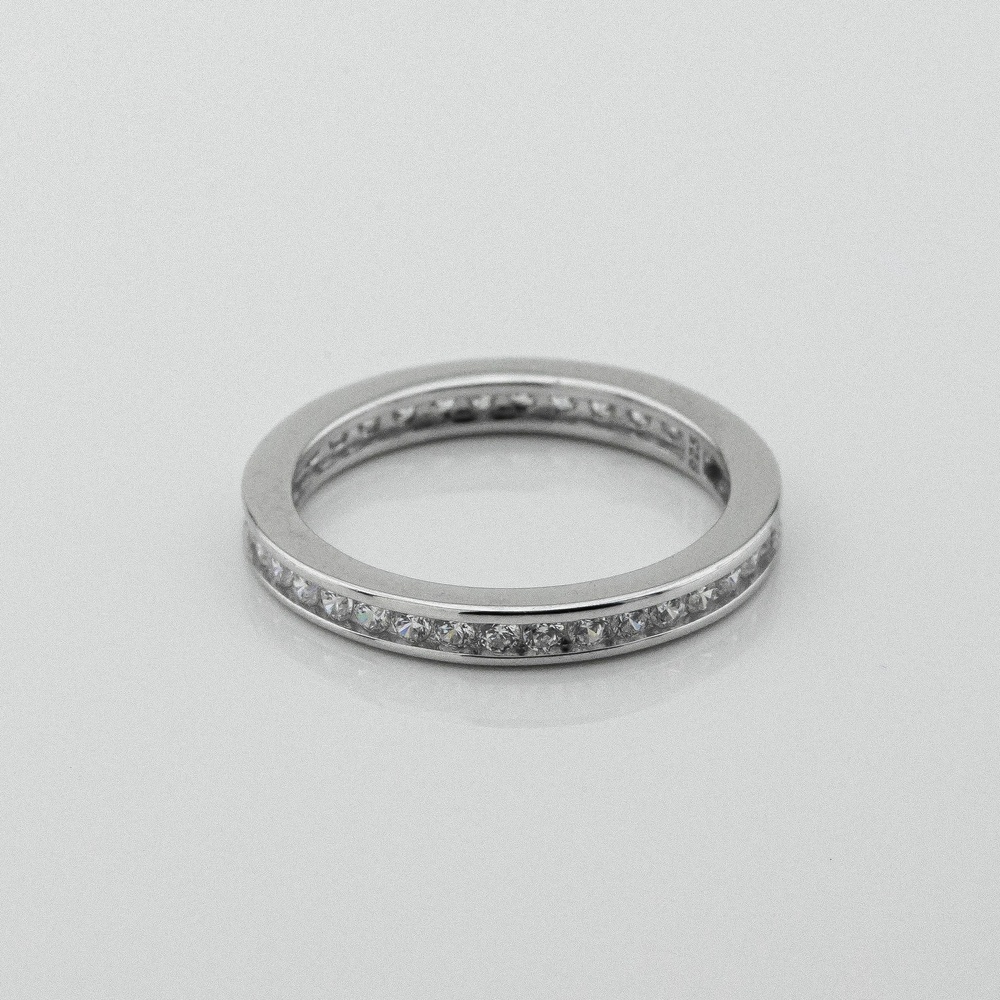 Серебряное кольцо-дорожка с фианитами 3101934, 16 размер