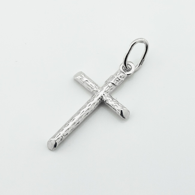 Срібний хрестик прямий p131013-0082