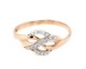 Классическое золотое кольцо с фианитами КК11160, 18 размер, 18, Белый