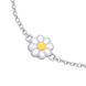 Дитячий браслет на ланцюжку Ромашка з сонечком із білою, жовтою та червоною емаллю 4195834096211201, Жовтий|Білий, UmaUmi Flowers