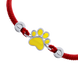Дитячий браслет плетений Лапка жовта червоний 4195594006051707, Червоний, Жовтий, UmaUmi Signs