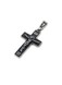 Срібний Хрест 4 прямий з розп'яттям з чорнінням без вставок 2028-IDE