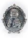 Ікона настільна Миколай Чудотворець з молитвою зі срібла 925 проби 1035-IDE