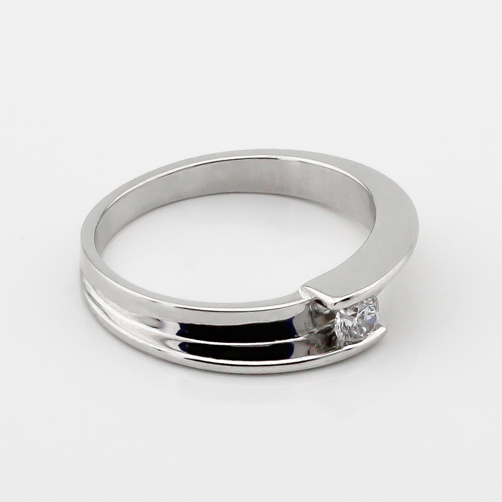 Золотое кольцо с бриллиантом 111105dia-2, 16,5 размер