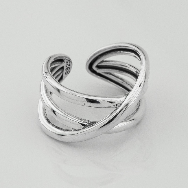 Серебряное открытое кольцо k111792, 16,5 размер