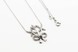 Срібне кольє Квіти з фіанітами СО14054, Білий