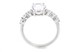 Классическое кольцо с выступающим камнем с фианитами из серебра СК11167, 17,5 размер, 17-5, Белый