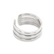 Серебряное тройное кольцо на фалангу без вставок минимализм К2/416, 13 размер