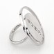 Серебряное кольцо "Плоский диск" с белыми фианитами K11890, 17,5 размер