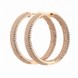 Золотые серьги-кольца с фианитами C121205