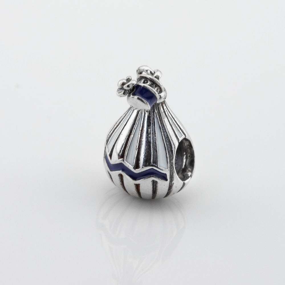 Срібний шарм Повітряна куля p13830, Синій