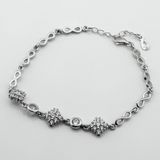 Серебряный браслет Бесконечность с белыми фианитами b15841, 18 размер