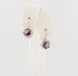 Класичні срібні сережки з фіанітом містик з англійським замком 923323/04-H родовані, Містик
