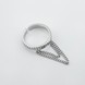 Серебряное кольцо с цепочками незамкнутое 3101950, 16 размер