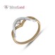 Видео тонкое кольцо из комбинированного золота с бриллиантом Арт. 710124