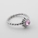Серебряное кольцо с розовым фианитом 11001п-роз, 16 размер