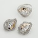 Серебряное кольцо с фианитами с золотыми накладками к705ф, 17,5 размер