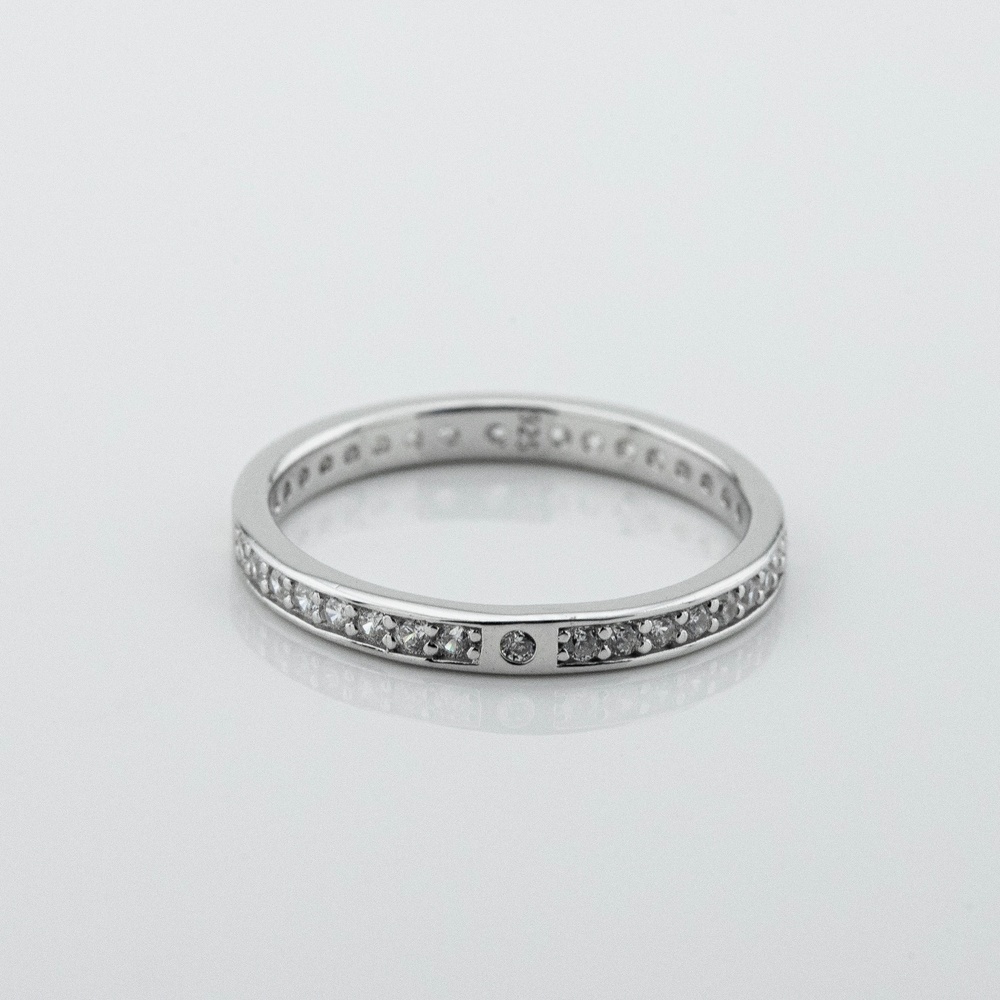 Серебряное кольцо-дорожка с фианитами 3101948, 16 размер