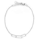 Серебряный браслет Звенья 3500999, 17 размер
