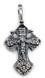 Срібний Хрест 7 фігурний з розп'яттям з текстом чорнений 2030-IDE