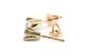 Золотые серьги-гвоздики с закруткой с фианитами 12187-1, Белый