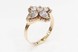 Золотое кольцо "Цветок" с белыми фианитами КК11004, 18 размер
