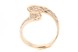 Золотое кольцо Мягкий зигзаг с белыми фианитами 11407, 16 размер