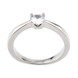 Серебряное классическое кольцо с выступающим камнем белым фианитом K11740, 16,5 размер