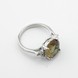 Серебряное кольцо с султанитом и фианитами 3101975, 16 размер
