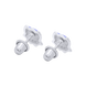 Дитячі пусети (гвоздики) Сова Фіолетова з емаллю зі срібла 925 проби (9х9,7) Арт. 5605uup