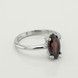 Серебряное кольцо Маркиз с гранатом 3101991-4gr, 18 размер