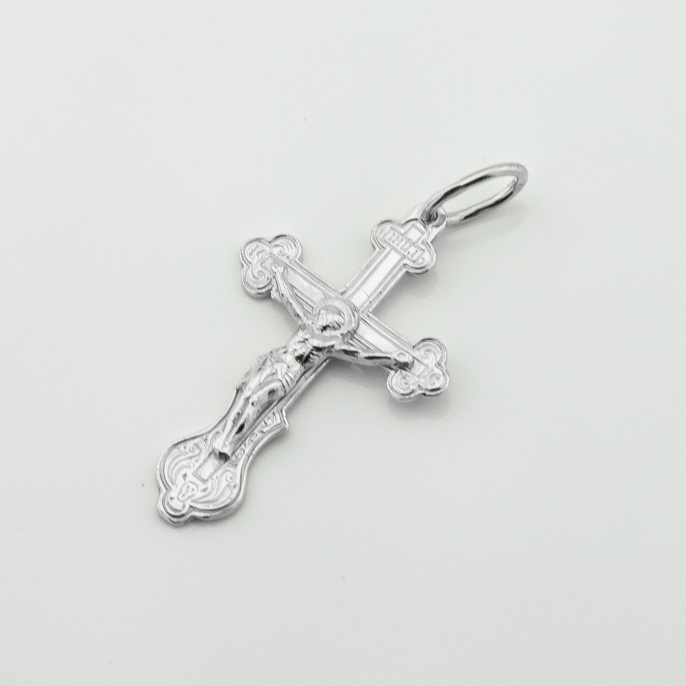 Срібний хрестик із розп'яттям (Врятуй і Збережи) p131014-0502