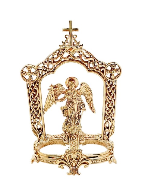 Икона настольная Ангел Хранитель из латуни 1039-IDE