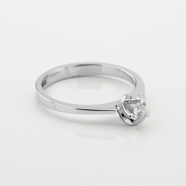 Золотое кольцо с бриллиантом 511617, 16,5 размер