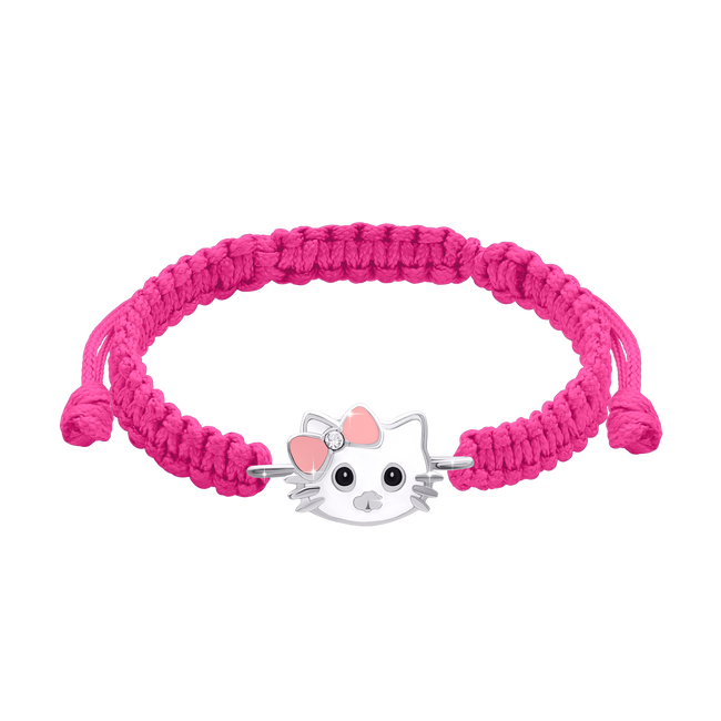 Браслет плетений розовый Кити-котик розовый с эмалью (детский) 4195707006110411, Розовый, 1299