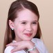 Браслет-шнурок плетений зі сріблом Пташка з емаллю та Сваровські блакитний для дівчинки Арт. 4195416006040404