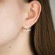 Золотые серьги-джекеты с фианитами 3202773, Белый, 390