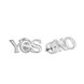 Срібні сережки пусети (гвоздики) різні "Yes No" 923488-H