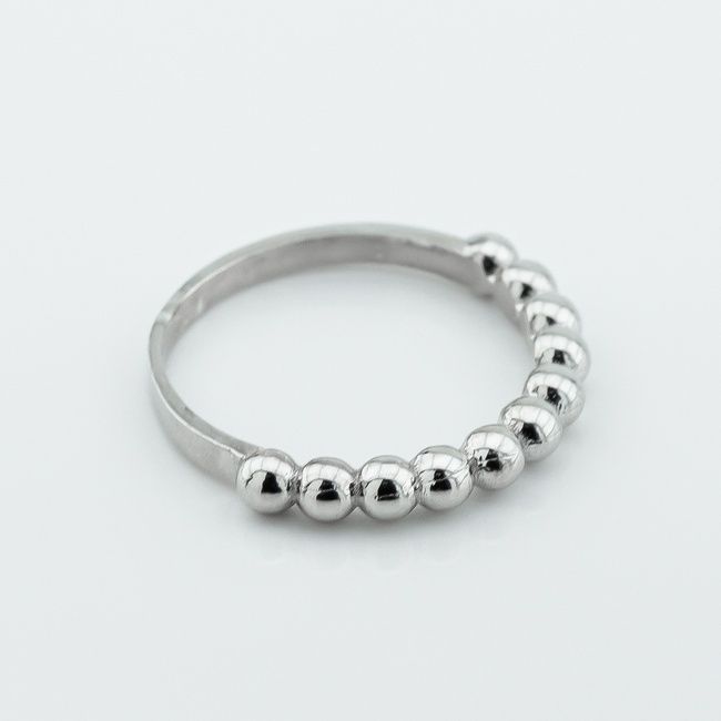 Серебряное кольцо Шарики гладкие без вставок k111786,16,5 размер