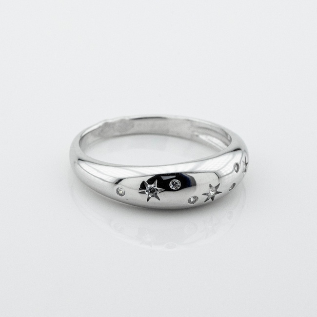 Серебряное кольцо Звезды с фианитами 3101964, 16 размер