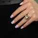 Серебряное кольцо перстень с цитрином 3101923-4citr, 16,5 размер