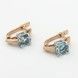 Золоті сережки з топазами 12707top