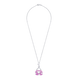 Кулон-карабин Сумочка с эмалью из серебра розовый (14х15) Арт. 5551uuk4-1