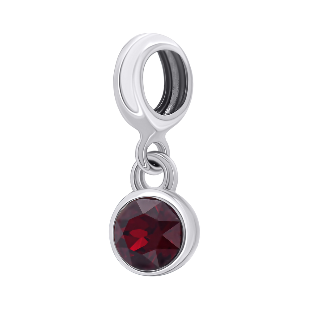 Кулон Талісман (Козоріг) з бордовим Swarovski Zirconia 3595766006380501