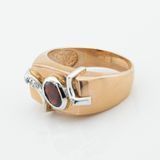Золота каблучка з гранатом 11339gr, 21,5 розмір
