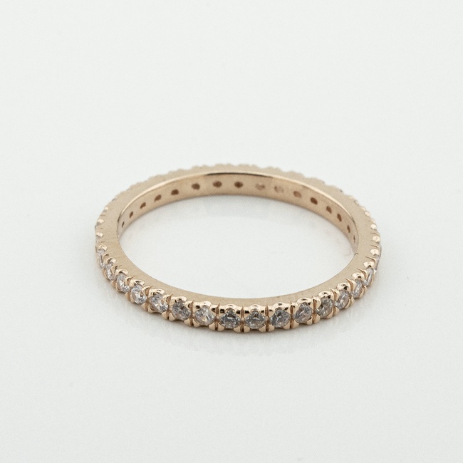 Золотое кольцо-дорожка с бриллиантами ro11525, 16,5 размер