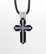 Деревянный Крест 34 Распятие Христа (Спаси и Сохрани) с серебром чернением (эбеновое дерево) 2064-IDE