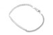 Мягкий браслет-цепь с пластиной из серебра CB15147, 19 размер