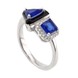 Серебряное кольцо с синими фианитами Треугольник Квадрат K11723с, 17 размер